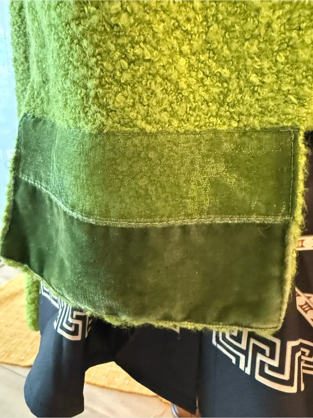 Moda International Olive Green Knit Sweater, Scarf, Beanie & Gloves Set